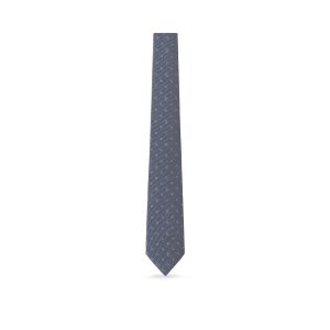 Louis Vuitton Damier Classique Necktie Caravatta In Navy Blue